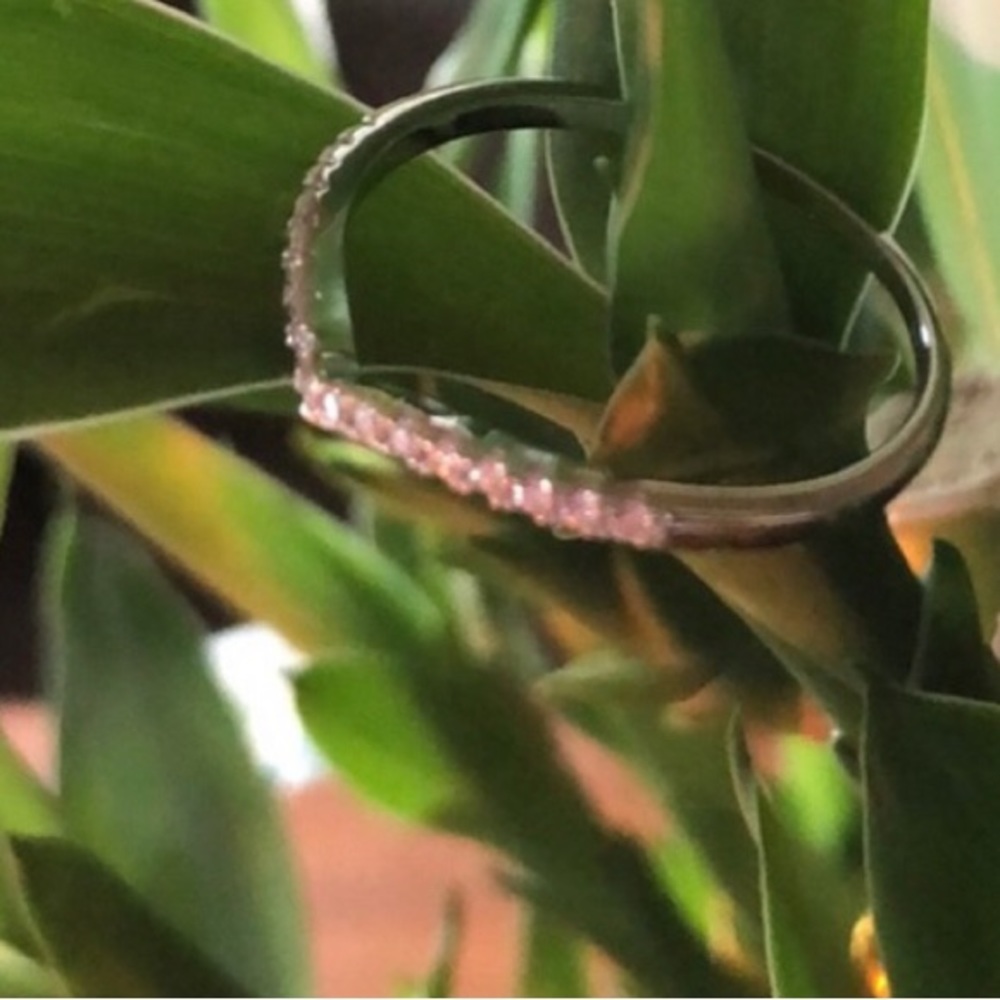 1/4 ct TW Moissanite Wishbone Half Eternity Ring